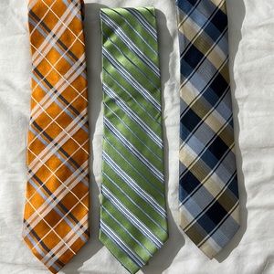 Lot of 3 Preppy Ties (Nautica, Tommy Hilfiger, Perry Ellis)